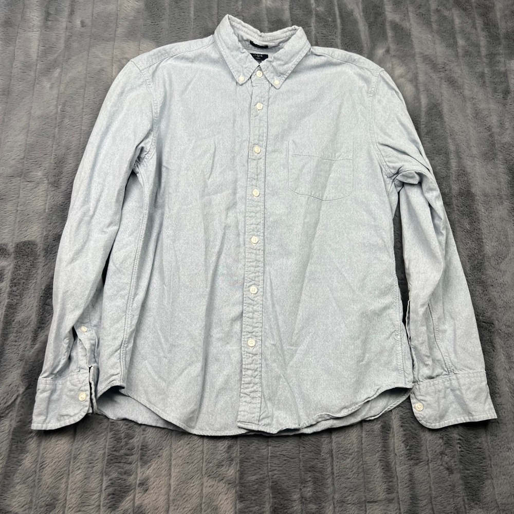 J.Crew Jaspe Slim Fit Button Down Shirt Mens Large Blue Long Sleeve C9587